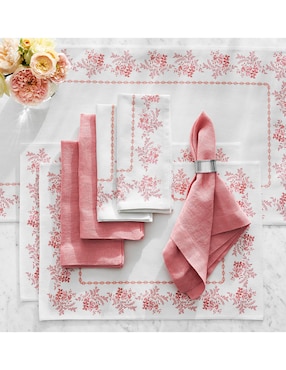 Set servilleta English Floral de algodón 4 piezas