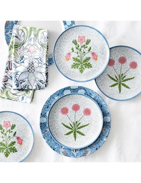 Set platos ensalada Morris & Co de porcelana 4 piezas