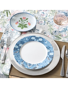 Set platos trinche Morris & Co de porcelana 4 piezas