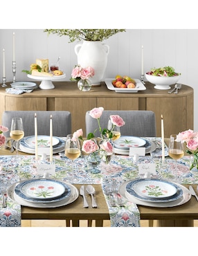 Set platos trinche Morris & Co de porcelana 4 piezas