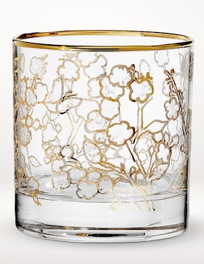Vaso doble old fashion Cherry Blossom de vidrio