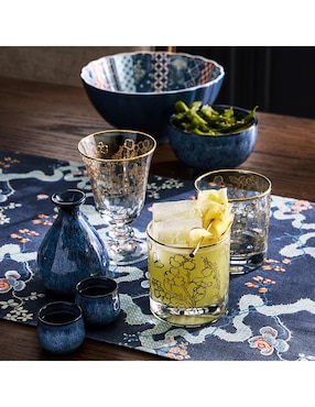 Vaso doble old fashion Cherry Blossom de vidrio