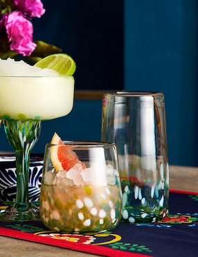Set vaso highball Multi-Confetti de vidrio con 4 piezas