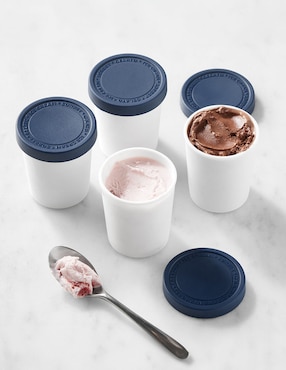 Set contenedor helado Mini Ice Cream Tube de plástico 4 piezas