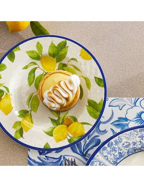 Set platos ensalada Lemon de melamina 4 piezas