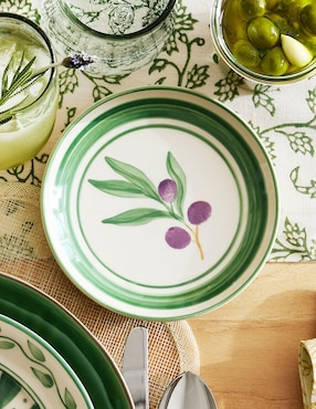 Set platos botana Provencal de cerámica 4 piezas