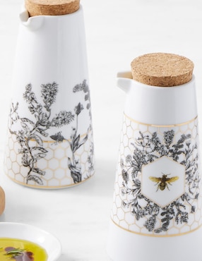 Set de aceitera Honeycomb de cerámica