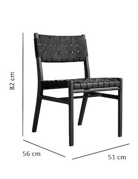Silla sin brazos Stratton de madera