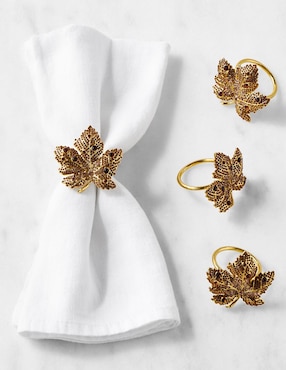 Set aro servilleta Jeweled Leaf