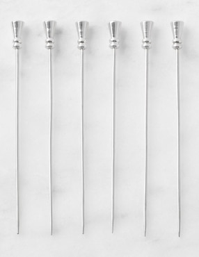 Set agitadores de bebidas Heirloom Silver de acero inoxidable