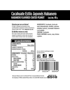 Cacahuates estilo japonés Belara 125 g