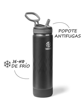 Termo Takeya de acero inoxidable Core Sport con tapa rosca 650 ml
