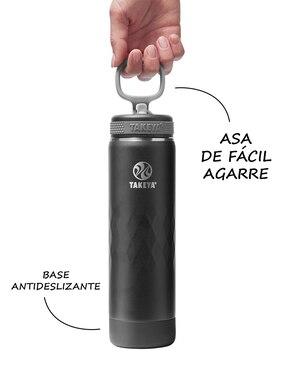 Termo Takeya de acero inoxidable Core Sport con tapa rosca 650 ml