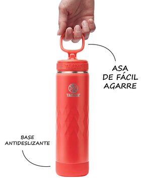 Termo Takeya de acero inoxidable Core Sport con tapa rosca 650 ml