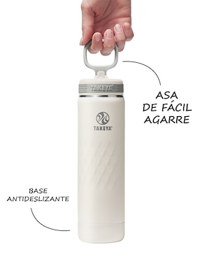 Termo Takeya de acero inoxidable Core Sport con tapa rosca 650 ml