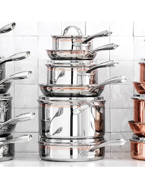 Batería de cocina Thermo-Clad de acero inoxidable 10 piezas