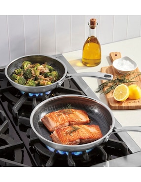 Set de sartenes Cuisinart Fusion Plus de acero inoxidable 2 piezas