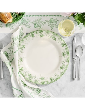 Set platos trinche English Floral de cerámica 4 piezas