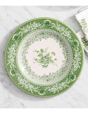 Set platos ensalada English Floral de cerámica 4 piezas