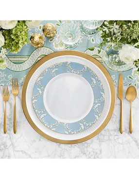 Set platos trinche Sanderson de porcelana 4 piezas