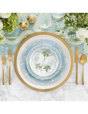 Set platos botana Sanderson de porcelana 4 piezas