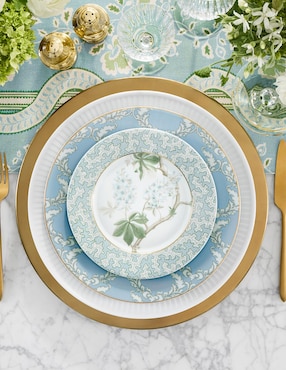 Set platos ensalada Sanderson de porcelana 4 piezas