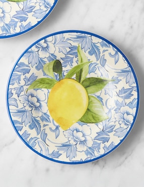 Imagen de producto Set platos botana Lemon de melamina 4 piezas