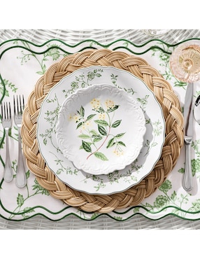 Set platos ensalada de porcelana 4 piezas