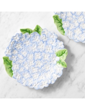 Set platos botana Hydrangea de cerámica 4 piezas