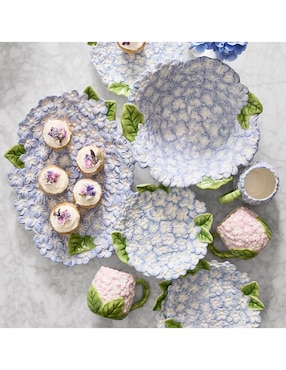 Platón Hydrangea de cerámica
