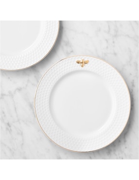 Imagen de producto Plato Honeycomb Embossed de porcelana 1 pieza