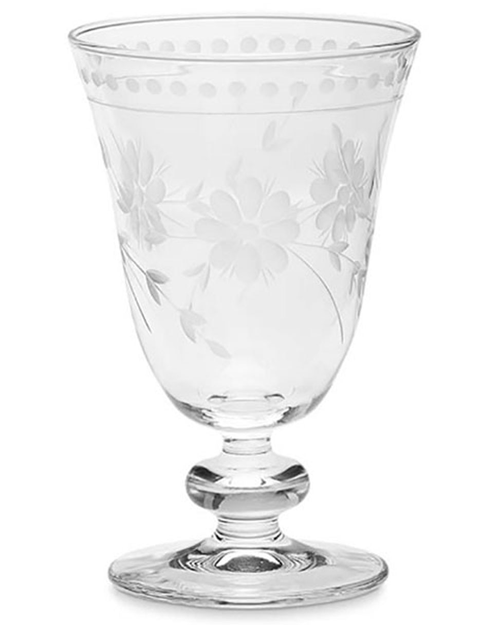 Copa para agua Vintage Etched de vidrio Copa para agua Vintage Etched de vidrio