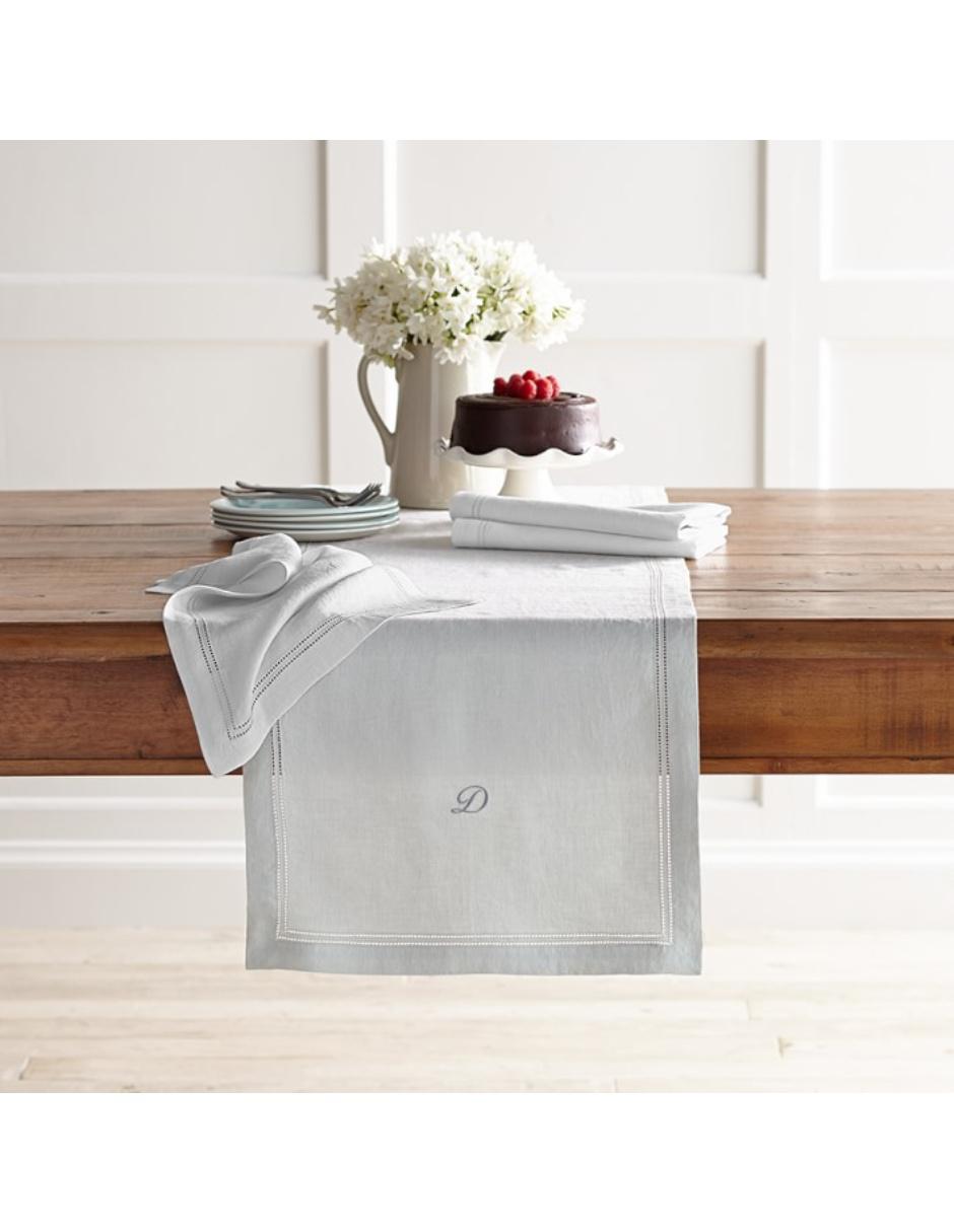 Camino de mesa de lino Linen Double Hemstitch 6
