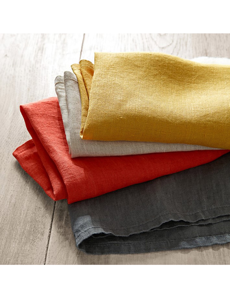 SET SERVILLETA WASHED LI, 50 CM, BEIGE