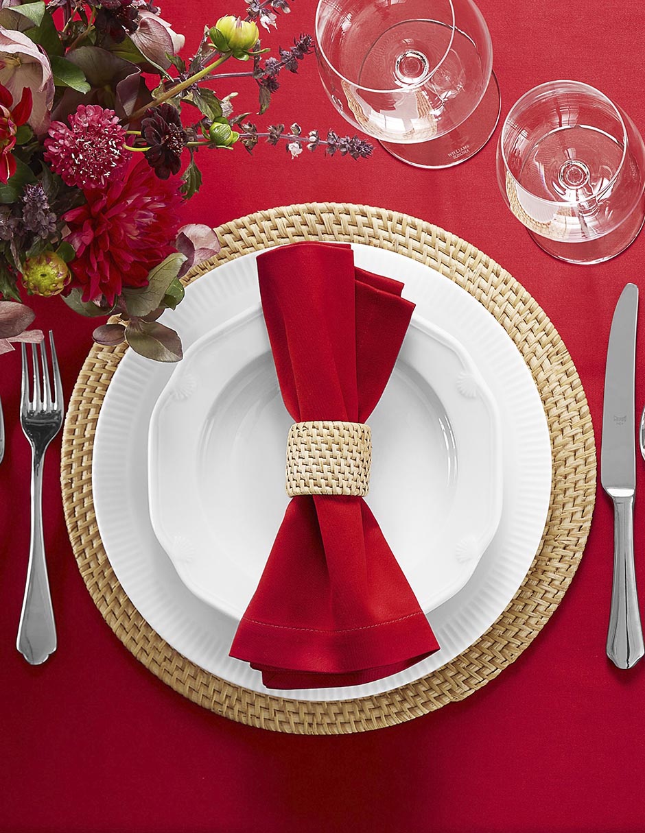 MANTEL HOTEL 1 PZA, 1.7 X 3.2 M, ROJO