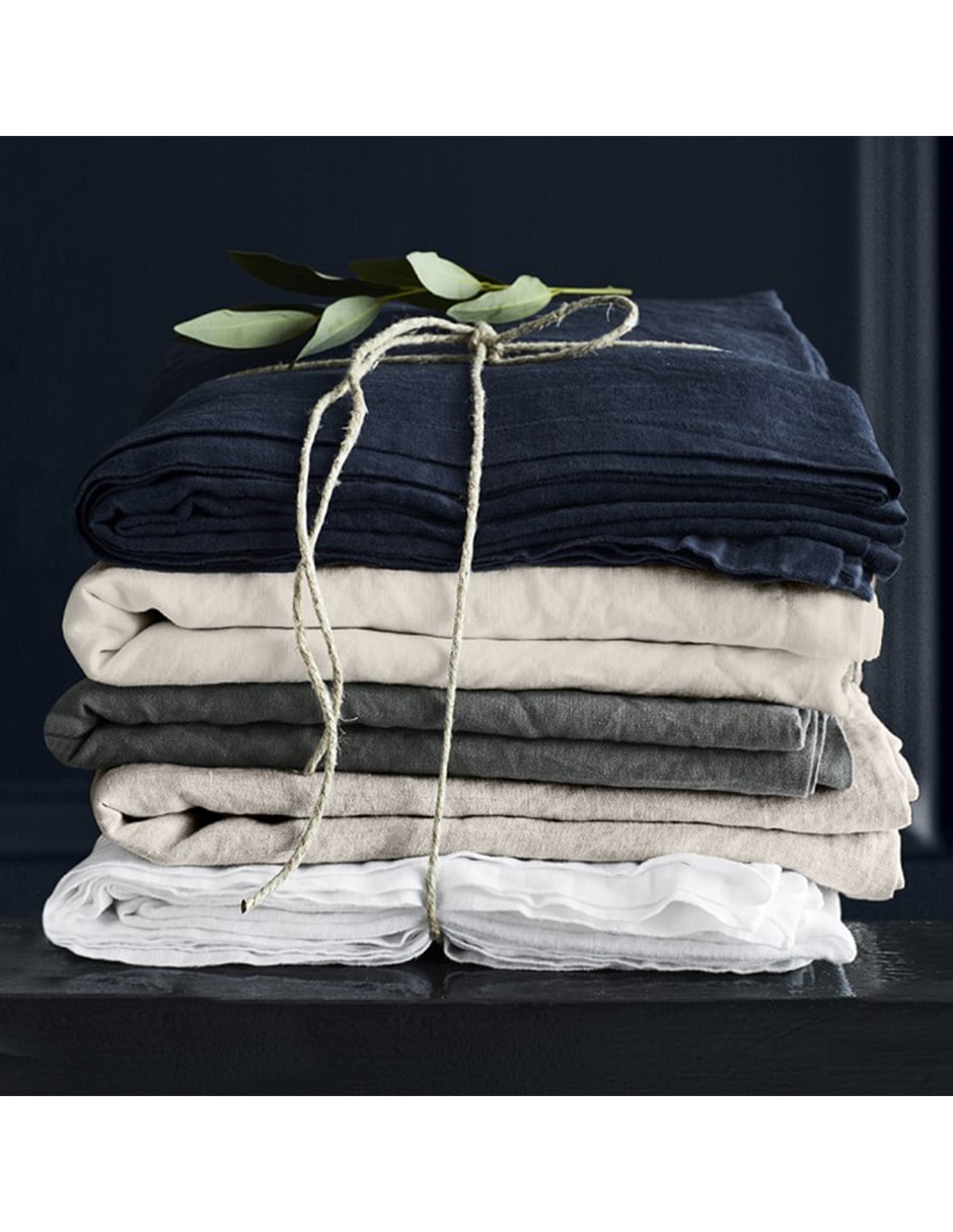 Mantel rectangular de lino Washed Linen 12