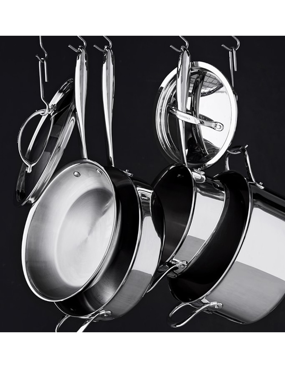 Batería de cocina Thermo Clad de acero inoxidable antiadherente convencional 10 piezas 2