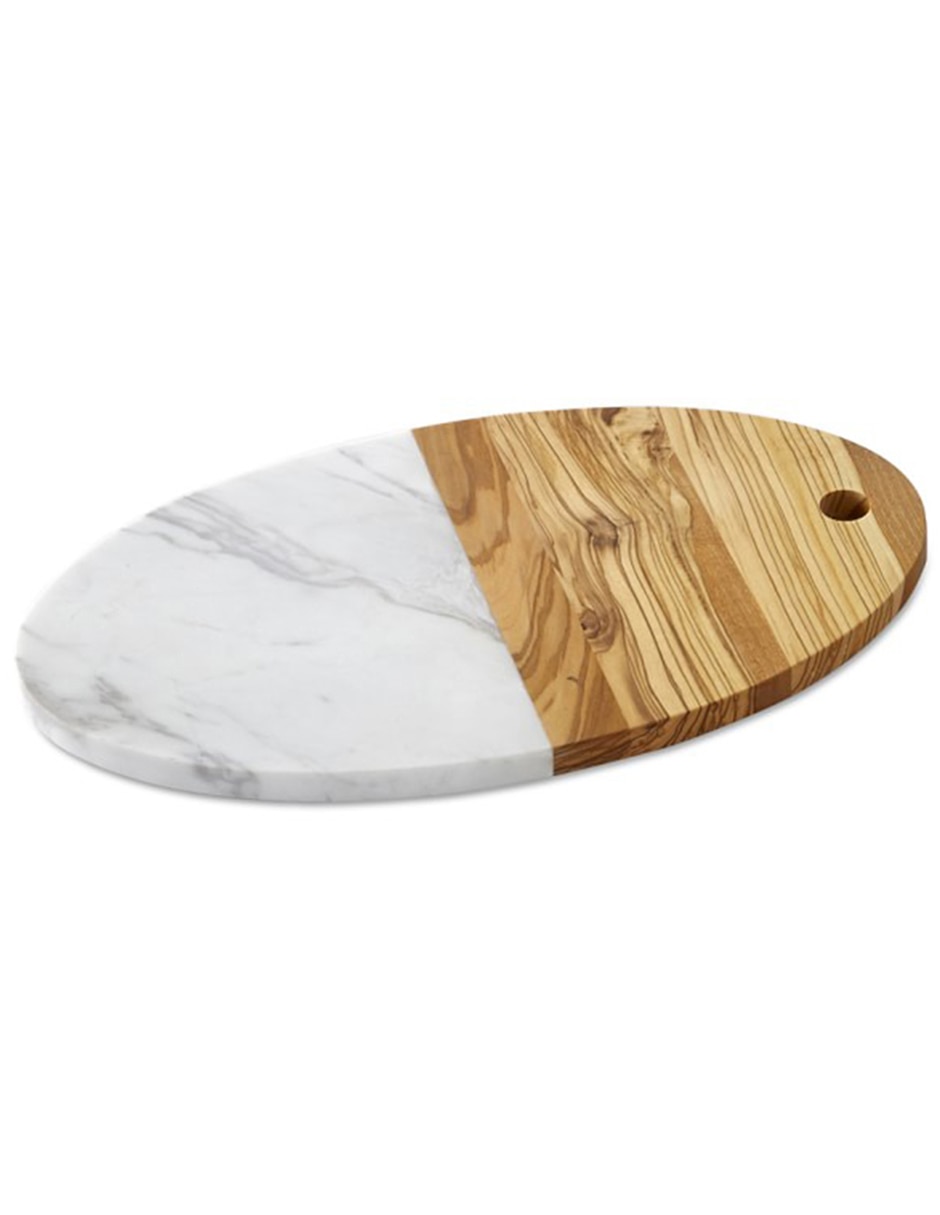 Tabla para queso Ovalada Olivewood de mármol 2