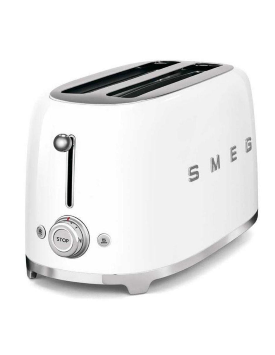 TOSTADOR SMEG CLASSIC 2 REB, BLANCO Sin Tamaño