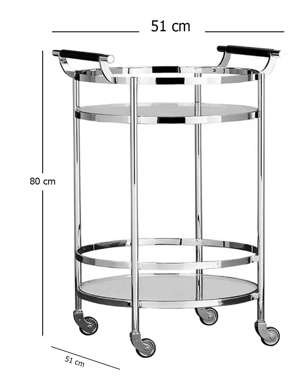 Carrito de bar áreas múltiples Truman acero 6