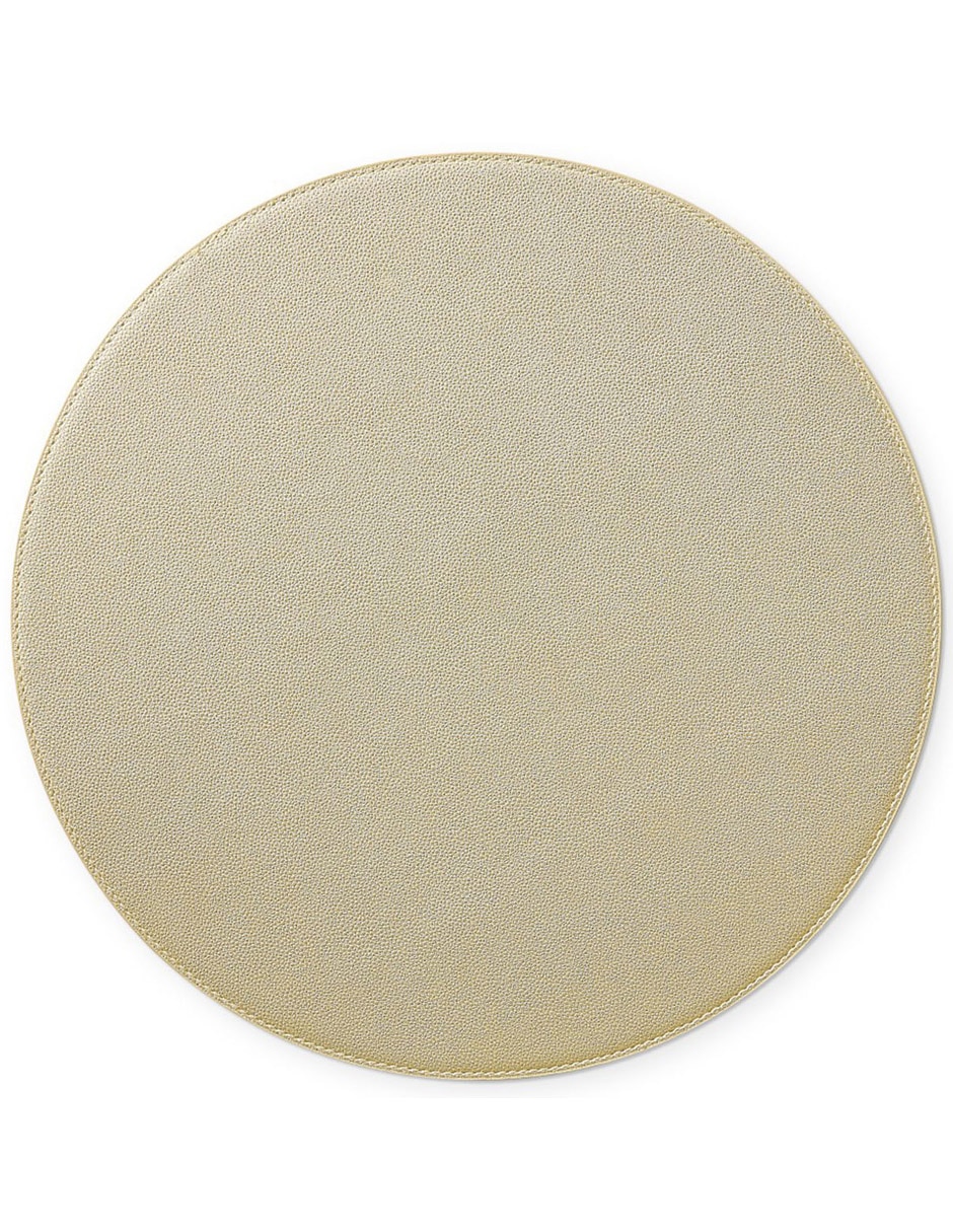 Mantel individual redondo Faux Shagreen