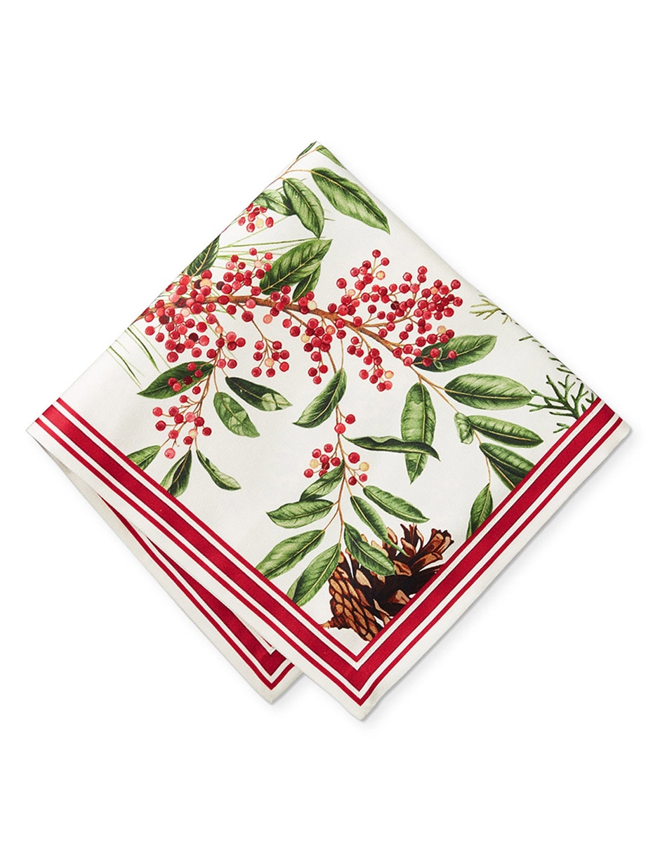Set servilleta Woodland Berry de algodón 4 piezas
