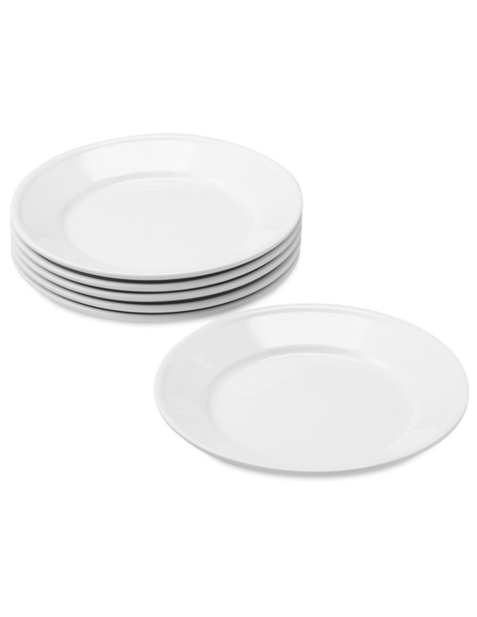 Set platos botana Pantry de porcelana 6 piezas
