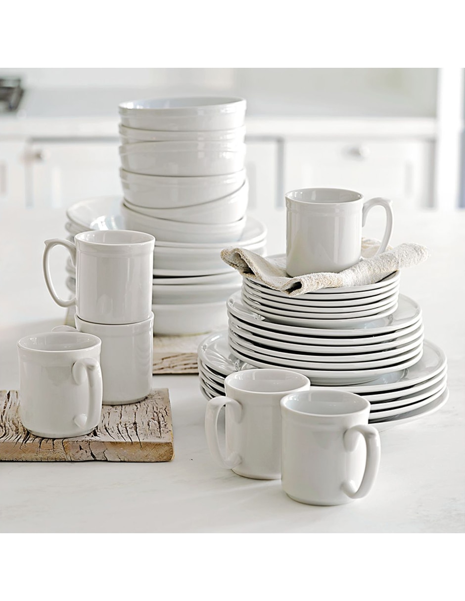Set platos ensalada Pantry de porcelana 6 piezas 16
