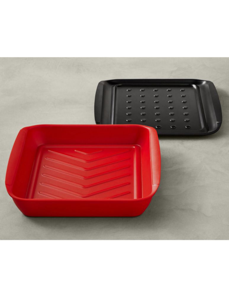 Charola multiusos Grill Marinade & Prep de melamina 4