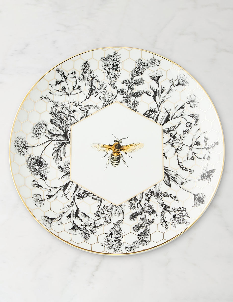 Plato ensalada Honeycomb de porcelana 2