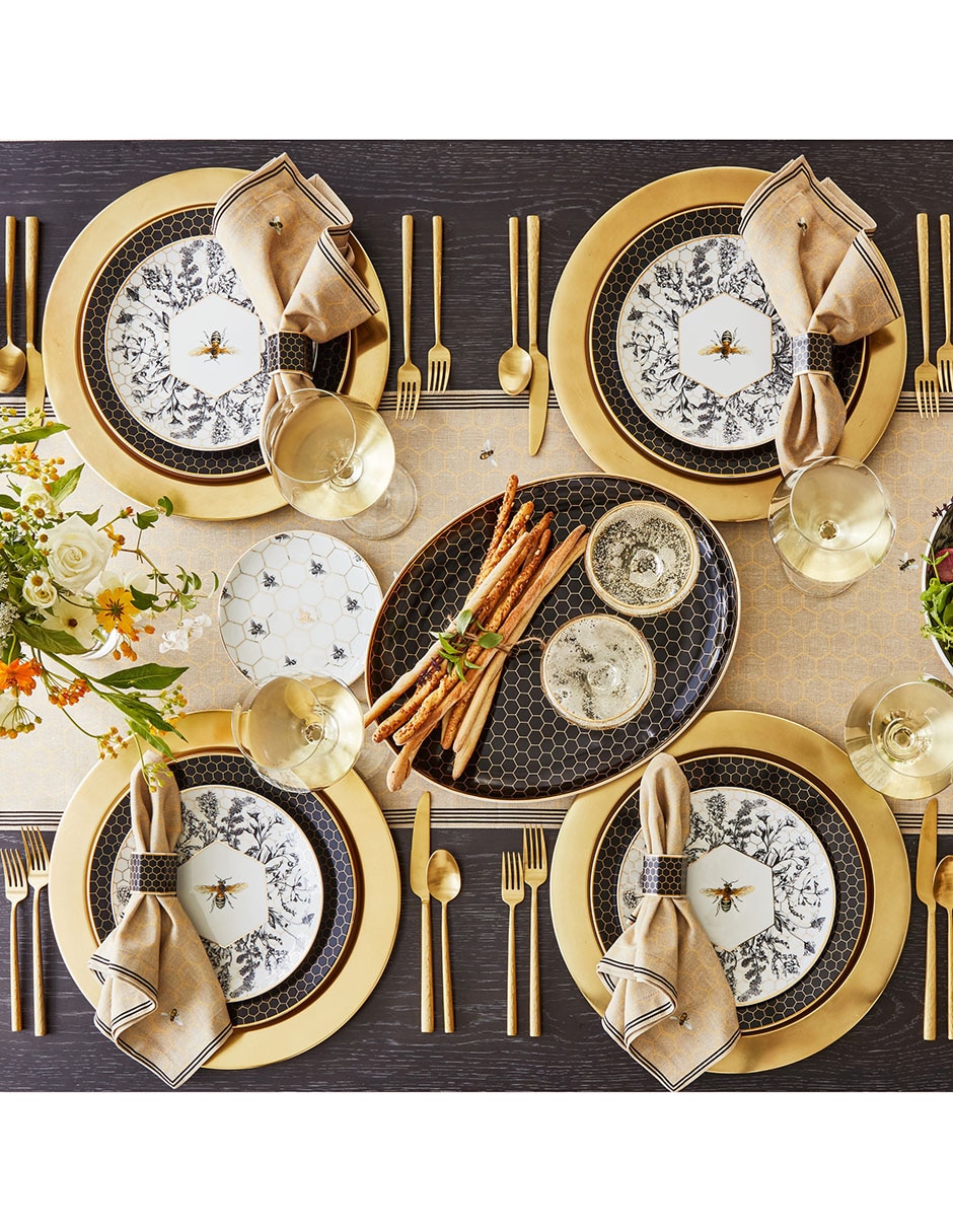 Plato trinche Honeycomb de porcelana 5