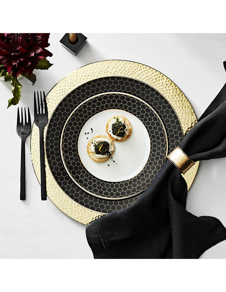 Plato ensalada Honeycomb de porcelana