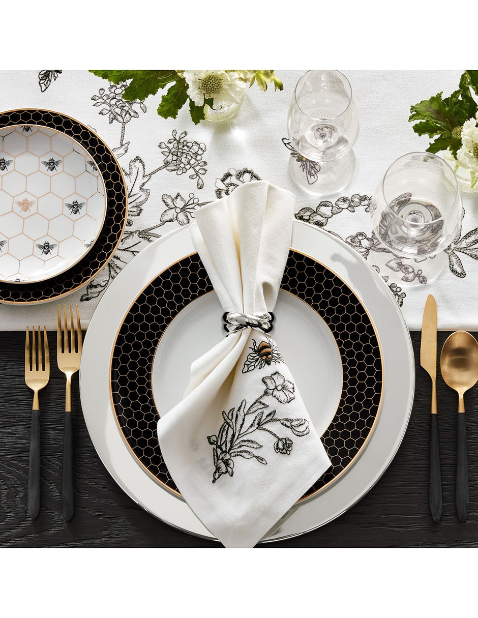 Plato ensalada Honeycomb de porcelana 4