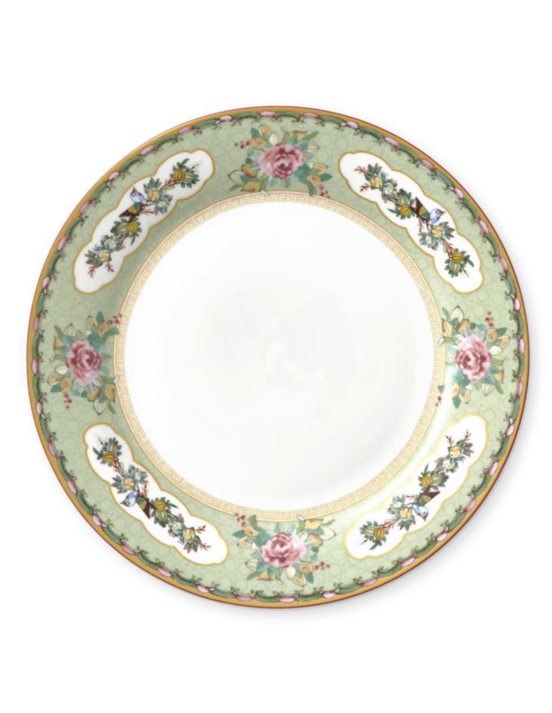 Set platos trinche Rose de porcelana 4 piezas